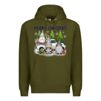 Army Green merry christmas gnomes Premium Hoodie - texasbilliewilder