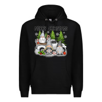Black merry christmas gnomes Premium Hoodie - texasbilliewilder