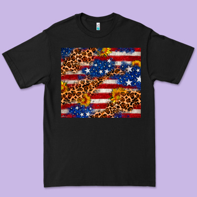 4th Of July Usa Flag Leopard Sunflower 20oz Tumble Premium Tee Designed By Neo Western