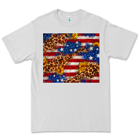 Dove Grey 4th of July USA flag leopard sunflower 20oz tumble Premium Tee - Neo Western
