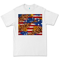 White 4th of July USA flag leopard sunflower 20oz tumble Premium Tee - Neo Western