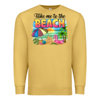 Antique Gold take me to the beach Premium Sweatshirt - NancyCooperArtShop