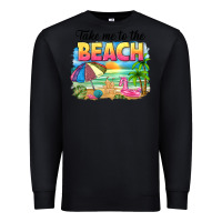 Black take me to the beach Premium Sweatshirt - NancyCooperArtShop