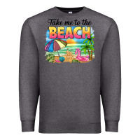 Charcoal Heather take me to the beach Premium Sweatshirt - NancyCooperArtShop