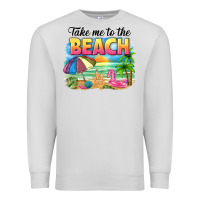 Dove Grey take me to the beach Premium Sweatshirt - NancyCooperArtShop