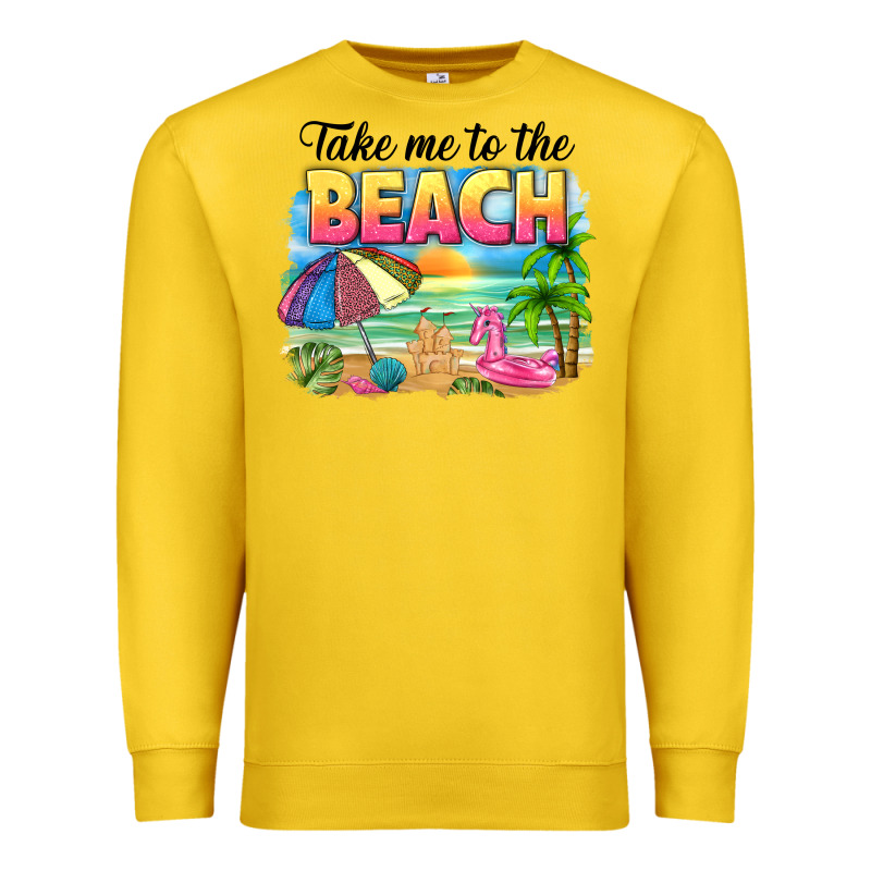 Take Me To The Beach Premium Sweatshirt by NancyCooperArtShop | Teevron