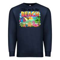 Navy take me to the beach Premium Sweatshirt - NancyCooperArtShop