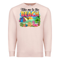 Pale Pink take me to the beach Premium Sweatshirt - NancyCooperArtShop