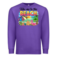 Purple take me to the beach Premium Sweatshirt - NancyCooperArtShop