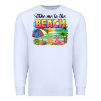 White take me to the beach Premium Sweatshirt - NancyCooperArtShop