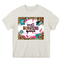 Cream small business mama Heavy Core Tee - Zillion Design Studio