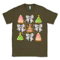 Army Green Christmas Trees And Bow Classic Tee - CowhideDigitalArt