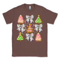 Chestnut Christmas Trees And Bow Classic Tee - CowhideDigitalArt