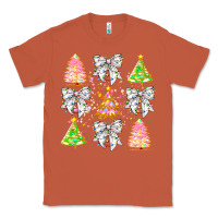 Copper Christmas Trees And Bow Classic Tee - CowhideDigitalArt