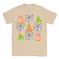 Mushroom Christmas Trees And Bow Classic Tee - CowhideDigitalArt