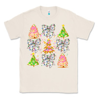 Natural Christmas Trees And Bow Classic Tee - CowhideDigitalArt