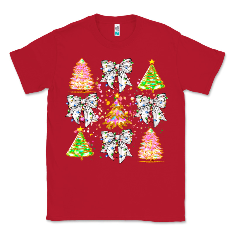Christmas Trees And Bow Classic Tee by CowhideDigitalArt | Teevron