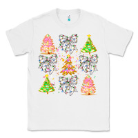 White Christmas Trees And Bow Classic Tee - CowhideDigitalArt