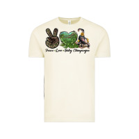 Leopard Peace Love Baby Chimpanzee Vintage Tee | Teevron