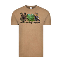 Vintage Coffee Leopard Peace Love Baby Chimpanzee Vintage Tee - LillyAllenDesigns
