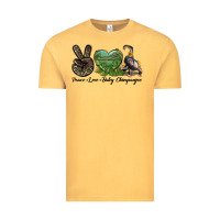 Vintage Mustard Leopard Peace Love Baby Chimpanzee Vintage Tee - LillyAllenDesigns
