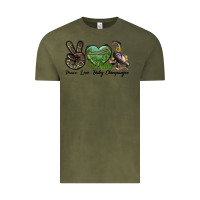Vintage Olive Leopard Peace Love Baby Chimpanzee Vintage Tee - LillyAllenDesigns