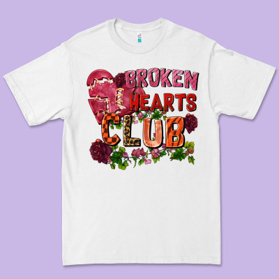 Broken Heart Club Premium Tee Designed By Fadigitalartstudio