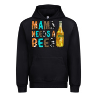 Black Mama Needs a Beer Urban Hoodie - CowCowDesign