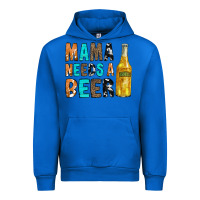 Cobalt Mama Needs a Beer Urban Hoodie - CowCowDesign