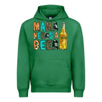 Emerald Mama Needs a Beer Urban Hoodie - CowCowDesign