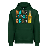 Foreset Green Mama Needs a Beer Urban Hoodie - CowCowDesign