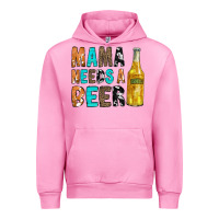 Fuchsia Pink Mama Needs a Beer Urban Hoodie - CowCowDesign