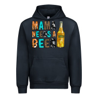 Navy Mama Needs a Beer Urban Hoodie - CowCowDesign