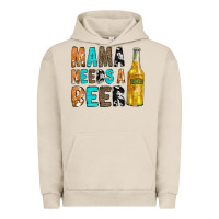 Pigment French Oak Mama Needs a Beer Urban Hoodie - CowCowDesign