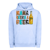 Pigment Grape Ice Mama Needs a Beer Urban Hoodie - CowCowDesign