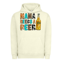 Pigment Pistachio Mama Needs a Beer Urban Hoodie - CowCowDesign
