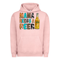 Pigment Salmon Mama Needs a Beer Urban Hoodie - CowCowDesign