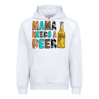 White Mama Needs a Beer Urban Hoodie - CowCowDesign