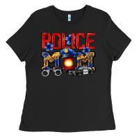 Black police mom Ladies Tee - Zillion Design Studio