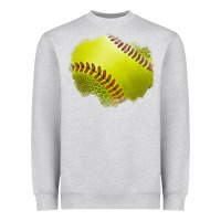 Heather Grey leopard softball patch Heavyweight Sweatshirt - Jasminsmagicworld