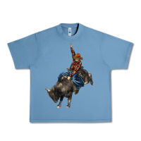Pebble Blue western rodeo bullfighter Urban Heavy Tee - BarkalooDesign