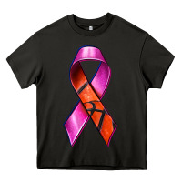 Asphalt Breast Cancer Ribbon Basketball Heavy Core Tee - texasbilliewilder