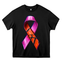 Black Breast Cancer Ribbon Basketball Heavy Core Tee - texasbilliewilder