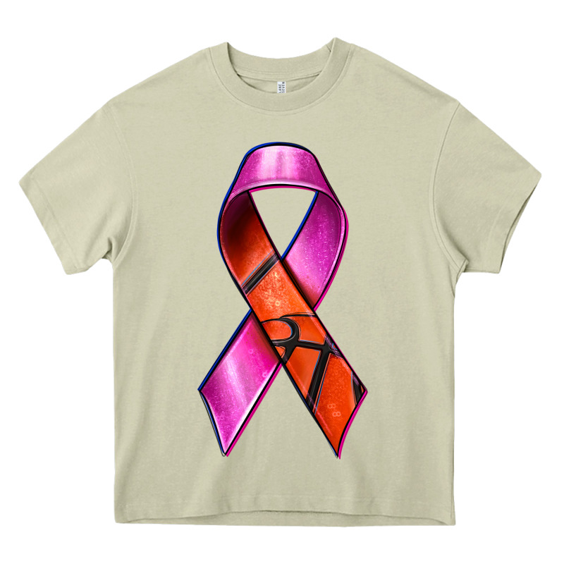 Breast Cancer Ribbon Basketball Heavy Core Tee by texasbilliewilder | Teevron