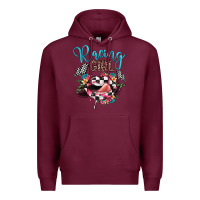 Burgundy racing girl Premium Hoodie - JahusDesignShop