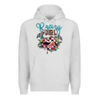 Dove Grey racing girl Premium Hoodie - JahusDesignShop