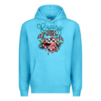 Ocean Blue racing girl Premium Hoodie - JahusDesignShop