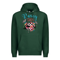 Sports Green racing girl Premium Hoodie - JahusDesignShop