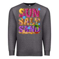 Charcoal Heather sun salt sand summer Premium Sweatshirt - NancyCooperArtShop