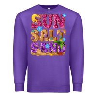 Purple sun salt sand summer Premium Sweatshirt - NancyCooperArtShop